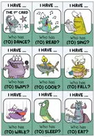 Vista previa - Juegos / Gamificación - VERBS - I have ... Who has ...? - página 1