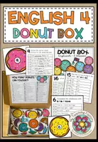 Vista previa - Hojas de trabajo - DONUT BOXES - Grammar Task Cards (English year 1-4) - PAQUETE DE AHORRO - página 1