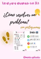 Vista previa - Refuerzo / NEE / Materiales de apoyo - Pasos para resolución de problemas mediante PICTOGRAMAS - Portada