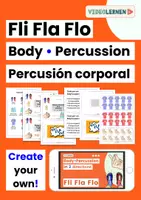 Vista previa - Juegos / Gamificación - Percusión corporal Body percussion • Fli Fla Flo • Templets • Create your own - Portada