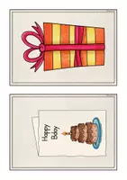 Vorschau - Bildkarten - Bild- und Wortkarten "Birthday" - Seite 1