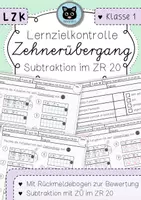 Vorschau - Test - Lernzielkontrolle | Subtraktion mit Zehnerübergang | ZR 20 - Deckblatt