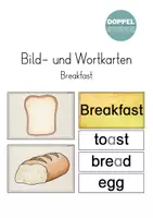 Vorschau - Bildkarten - Bild- und Wortkarten "Breakfast" - Deckblatt