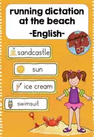 Vista previa - Hojas de trabajo - Running Dictation - At the beach (Inglés) - Portada