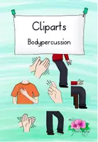 Vista previa - Elementos para la creación de materiales - Imágenes prediseñadas de percusión corporal - Clipart - Portada
