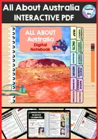 Vista previa - Unidades / Secuencias / Situaciones de Aprendizaje - Australia - Digital Notebook - Distance Learning & Homeschooling - Portada