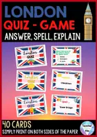 Vista previa - Juegos / Gamificación - London Unit Study Quiz - Game - Answer, Spell, Explain - Portada