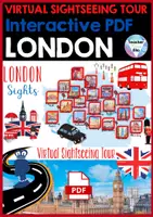 Vista previa - Unidades / Secuencias / Situaciones de Aprendizaje - London Unit Study - Virtual Sightseeing Tour | Interactive PDF perfect for Distance Learning - Portada