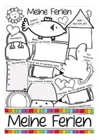 Vista previa - Hojas de trabajo - FERIEN Deutsch / Alemán Arbeitsblätter - Portada
