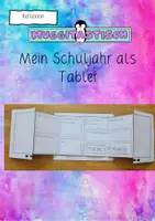 Vorschau - Arbeitsblätter - Reflexion des Schuljahres: Mein Schuljahrestablet - Deckblatt