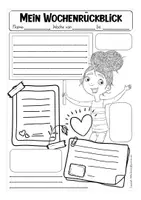 Vista previa - Hojas de trabajo - Deutsch / Alemán Arbeitsblätter Meine Woche REFLEXION GRATIS - página 2