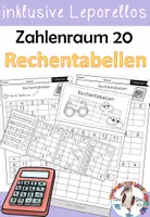 Vorschau - Arbeitsblätter - Rechentabellen / Rechenquadrate - Zahlenraum 20 mit ZÜ - Deckblatt