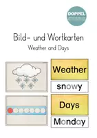 Vorschau - Bildkarten - Bild-und Wortkarten "Weather and Days" - Deckblatt