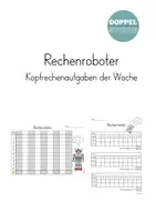 Vorschau - Arbeitsblätter - Rechenroboter - Kopfrechenaufgaben der Woche - Deckblatt