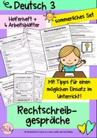 Vorschau - Arbeitsblätter - Rechtschreibgespräche Sommer (+ Helferheft) - Deckblatt