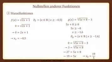 Vorschau - Präsentationen/Tafelbilder - Tafelbilder - Nullstellen anderer Funktionen - Seite 2