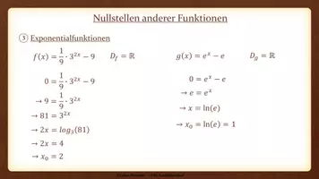 Vorschau - Präsentationen/Tafelbilder - Tafelbilder - Nullstellen anderer Funktionen - Seite 3
