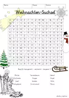 Vista previa - Juegos / Gamificación - Weihnachten Suchsel Buchstabengitter (4 Varianten) Religión Alemán / Deutsch - Portada