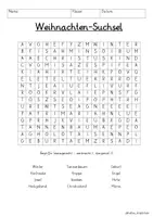 Vista previa - Juegos / Gamificación - Weihnachten Suchsel Buchstabengitter (4 Varianten) Religión Alemán / Deutsch - página 2