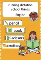 Vista previa - Unidades / Secuencias / Situaciones de Aprendizaje - Running Dictation - school things (Inglés) - Portada