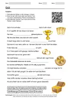 Vorschau - Arbeitsblätter - Lernposter + Arbeitsblatt zum Thema "Gold" + Onlineübung & MP3 + Mindmap + Infografik - Seite 1