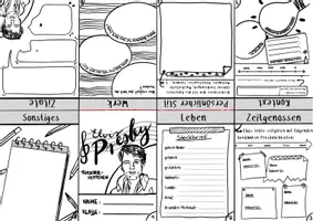 Vorschau - Arbeitsblätter - Elvis Presley - Forscherheftchen / Faltheft - Deckblatt