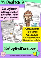 Vorschau - Arbeitsblätter - Satzgliedforscher (Satzglieder handelnd bestimmen) - Deckblatt