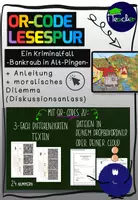 Vorschau - Präsentationen/Tafelbilder - QR-Code Lesespur: "Ein Kriminalfall- Bankraub in Alt Pingen" - Deckblatt