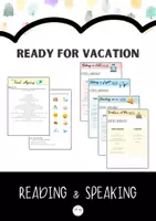 Vista previa - Hojas de trabajo - READING + USEFUL LANGUAGE SHEET - Ready for vacation - Portada