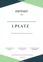 Vorschau - Arbeitsblätter - Zertifikat Urkunde Zeugnis für alle Gelegenheiten zum Selbstausfüllen, SEK I SEK II; Vorlagen, blanko - Seite 3