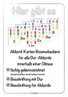 Vorschau - Spiele - Boomwhacker Tafelmaterial • alle Dur-Akkorde farbig markiert • Liedbegleitung - Seite 1