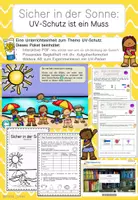 Vorschau - Unterrichtsreihen - Sicher in der Sonne: Eine Einheit zum UV-Schutz (Sun Safety) - Deckblatt