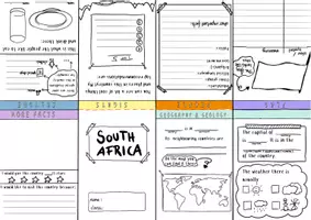 Vorschau - Arbeitsblätter - South Africa - Booklet (Faltheftchen) - Perfekt zur Recherche - Seite 1
