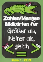 Vorschau - Stationenlernen - Anzahl (Mengen & Zahlen) Bildkarten - Deckblatt