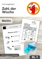 Vorschau - Stationenlernen - Zahl der Woche - Lernangebote für Klasse 1 - Deckblatt