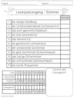 Vorschau - Arbeitsblätter - Lesespaziergang SOMMER - 4 Differenzierungen - Seite 3