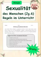 Vorschau - Arbeitsblätter - AB Sexualkunde: Regeln im Unterricht - Deckblatt