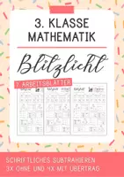 Vorschau - Arbeitsblätter - Blitzlicht 5: Rechenfrühstück: schriftliches Subtrahieren - Deckblatt