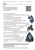 Vorschau - Arbeitsblätter - Arbeitsblatt zum Thema "Gorillas" + Onlineübung & MP3 + Infografik - Deckblatt