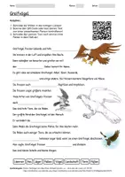 Vorschau - Arbeitsblätter - Lernposter + Arbeitsblatt zum Thema "Greifvögel" + Onlineübung & MP3 + Mindmap + Infografik - Seite 1