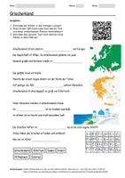 Vorschau - Arbeitsblätter - Arbeitsblatt zum Thema "Griechenland" + Onlineübung & MP3 + - Deckblatt