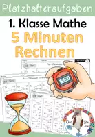 Vorschau - Arbeitsblätter - 5 Minuten Rechnen TEIL 2 - Platzhalteraufgaben - 1. Klasse ZR 10 & 20 - - Deckblatt