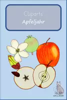 Vorschau - selbst erstellte Cliparts/Grafiken - Cliparts Apfeljahr: Vom Kern zum Apfel - Deckblatt