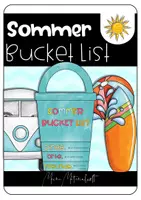 Vorschau - Mal- und Bastelvorlagen - Sommer Bucket List - Pläne schmieden zum Schuljahresende - Deckblatt
