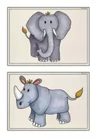 Vorschau - Bildkarten - Bild- und Wortkarten "Wild Animals" - Seite 3