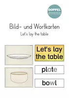 Vorschau - Bildkarten - Bild- und Wortkarten "Let's lay the table" - Deckblatt