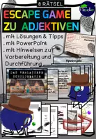 Vorschau - Stundenentwürfe - Escape Game/Exit the Room zu Adjektiven (ab 3. Klasse) #motivierender Deutschunterricht #Grundschule&weiterführende Schulen - Deckblatt