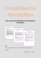 Vorschau - Test - Geschichte - Test zur Französischen Revolution - Deckblatt