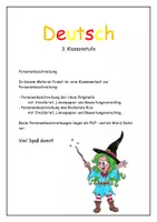 Vorschau - Klassenarbeiten - Klassenarbeit Personenbeschreibung 3. Klasse - Deckblatt