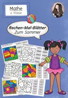 Vorschau - Mal- und Bastelvorlagen - Rechenmalblätter Sommer Klasse 4 | Mathe ZR 1000000 - Deckblatt